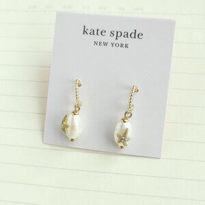 Kate Spade - Sea Star Starfish Gold Pearl Earrings